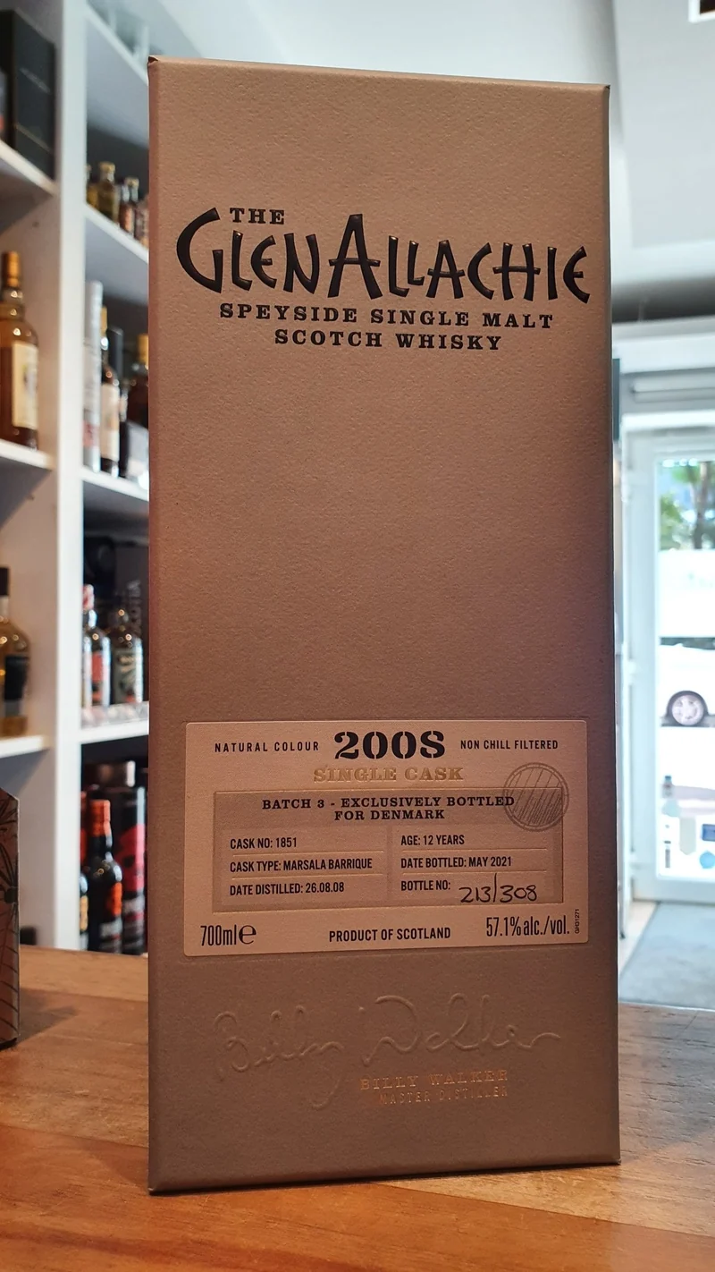Glenallachie 2008 Marsala barrique single cask denmark 57,1% vol. 0,7l Whisky #1851 dd dl