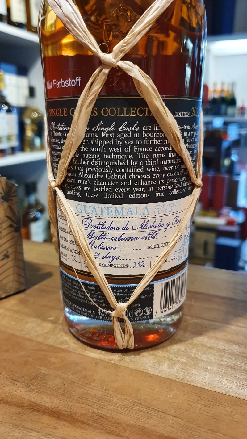 Plantation Guatemala 2022 rpdc cask XO 0,7l 42,9% vol. single cask Rum rphm Planteray