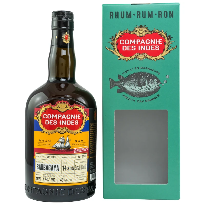 X Compagnie des Indes Barbagaya Foursquare Diamond 2007 0,7l 43%vol. cdi Rum Small Batch