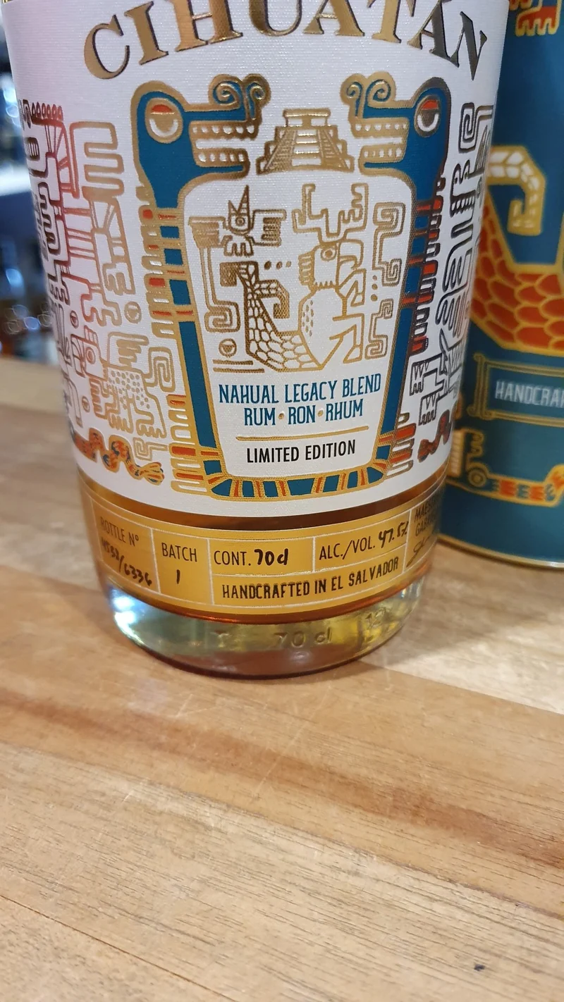 Cihuatan Nahual Legacy batch 1 blend Rum el salvador 0,7l 47.5% vol.