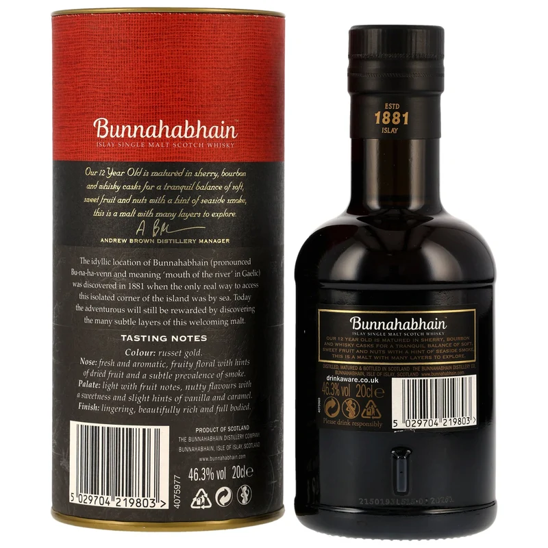 BUNNAHABHAIN - 12 Jahre 200ml - 46,3% Vol.