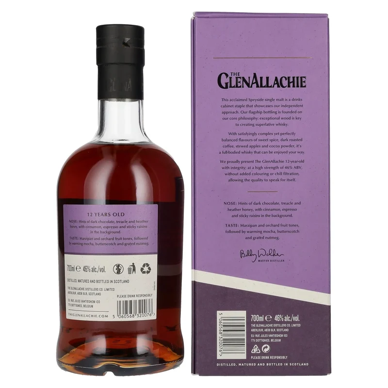 The GlenAllachie 12 Years Old Speyside Single Malt 46% Vol. 0,7l in Geschenkbox