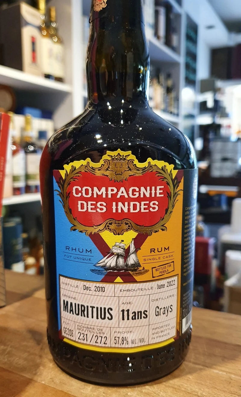 Compagnie des Indes Mauritius 2010 Cognac cask Grays Dist. 57,8% vol. 0,7l cdi Rum Rhum Agricol 11