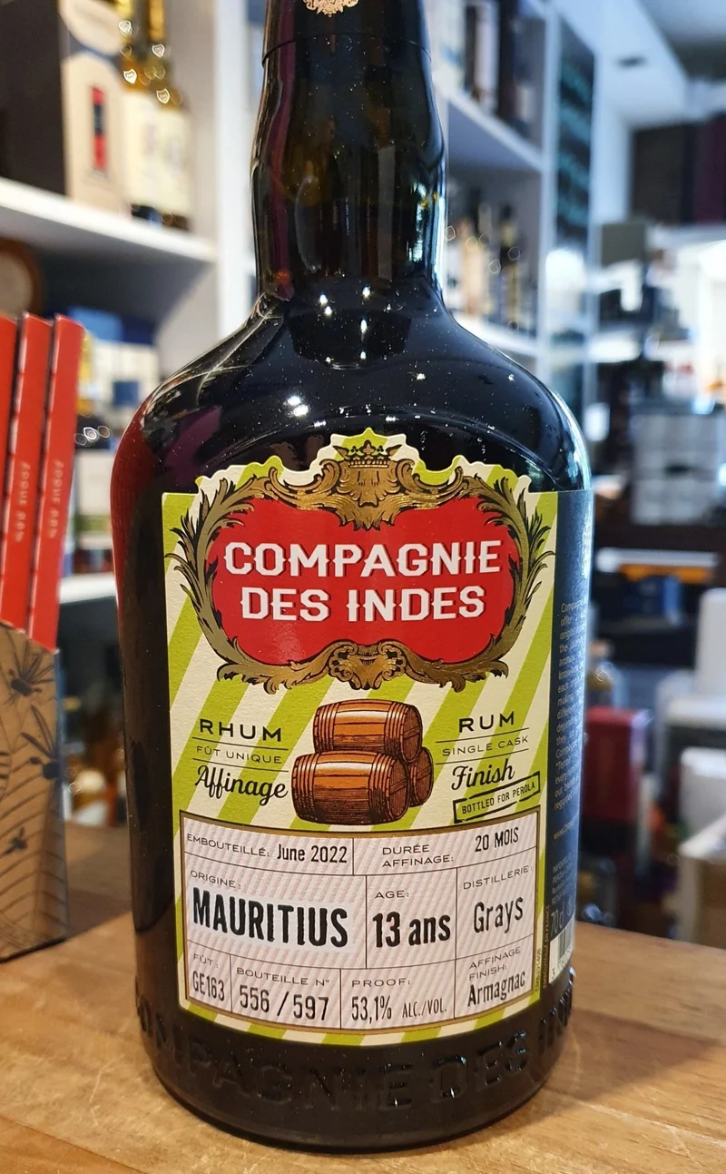 Compagnie des Indes Mauritius 2009 Armagnac cask grays Dist. 13 y 53,1% vol. 0,7l cdi Rum Rhum Agricol