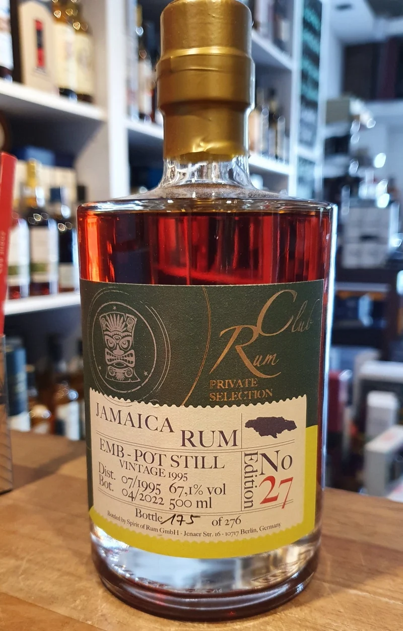 Rumclub Ed. 27 Jamaica 26y 1995 EMB 2022 67,1% 0,5l fl Rum club clarendon