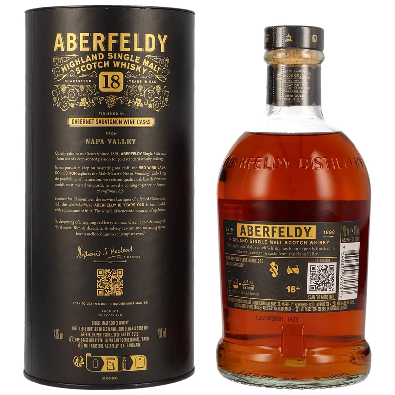 Aberfeldy Napa Valley Finish 18 Jahre