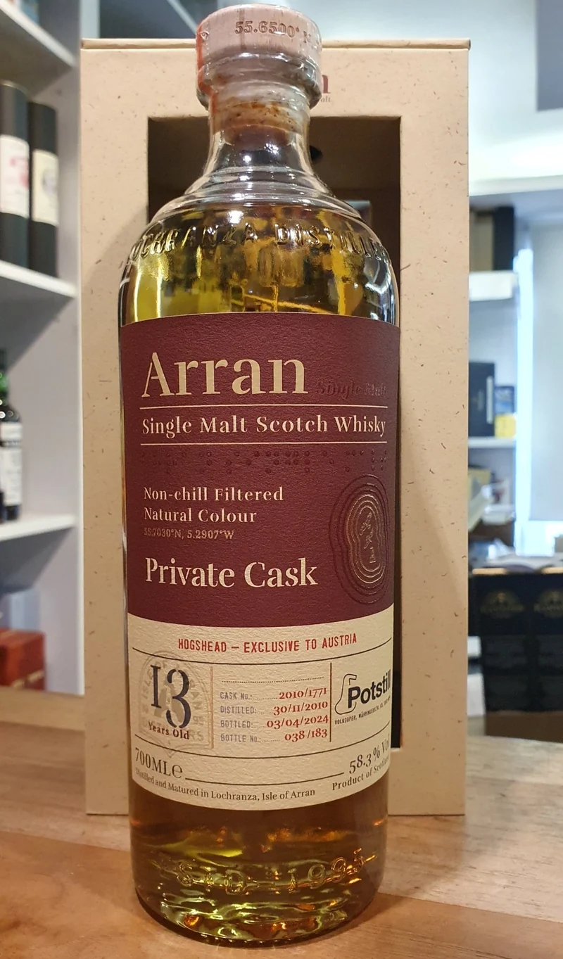 X Arran 2010 Potstill private Single Cask 0,7l 58,3% vol. Whisky Austria exclusiv #210/1771
