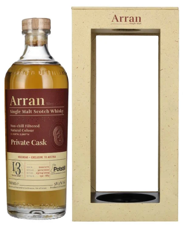 X Arran 2010 Potstill private Single Cask 0,7l 58,3% vol. Whisky Austria exclusiv #210/1771
