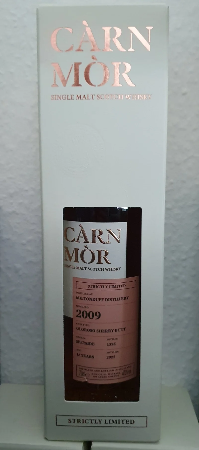 Miltonduff 2009 Oloroso Sherry Butt Carn Mor Speyside 47,5% vol. 0,7l Strictly Limited Whisky