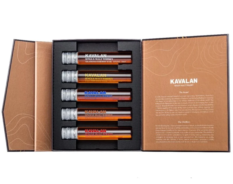 Kavalan Solist Tasting set Geschenkbox 5 x 0,05 l 50-54 %vol. Taiwan Whisky