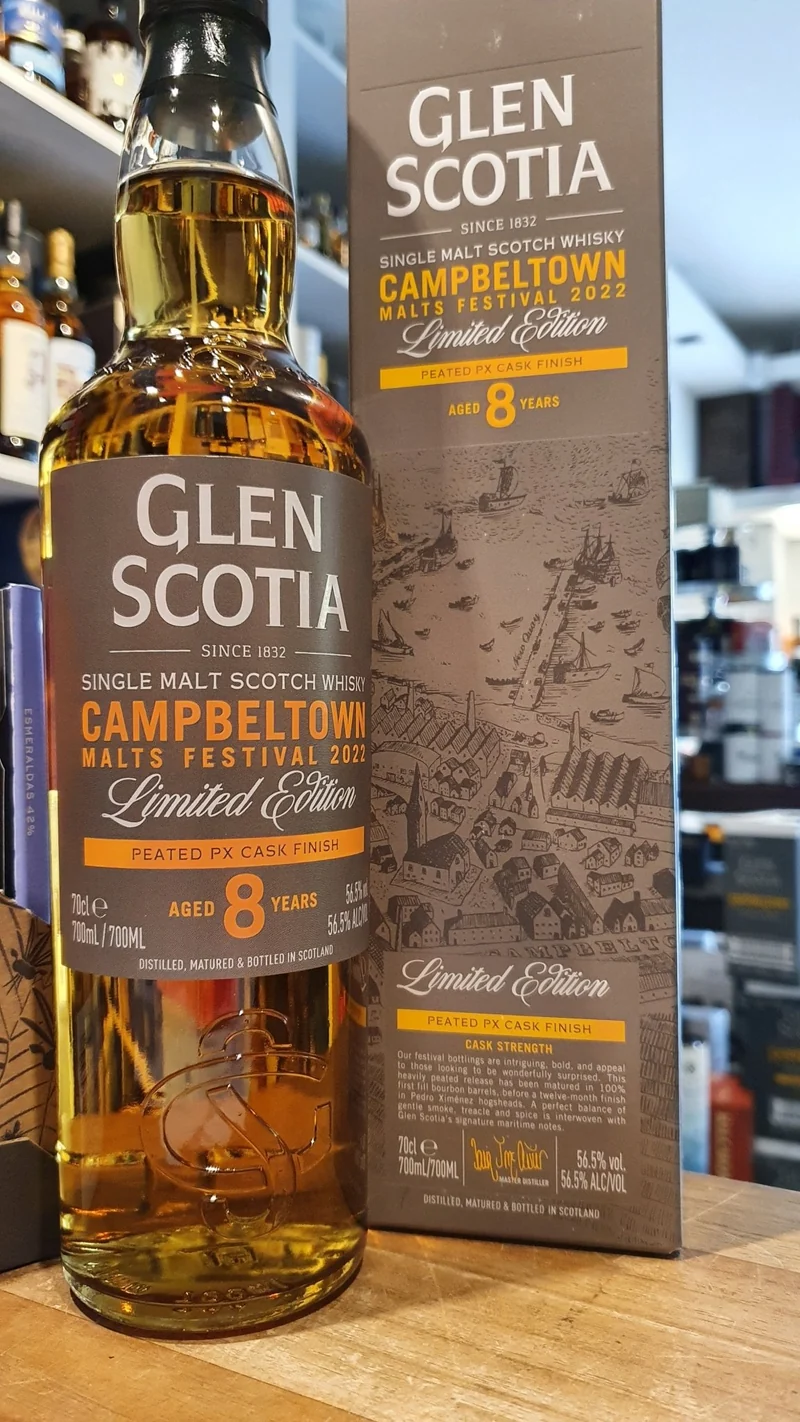 Glen scotia 8 y Festival 2022 Edition PX rare cask 0,7l 56,5% vol. Whisky