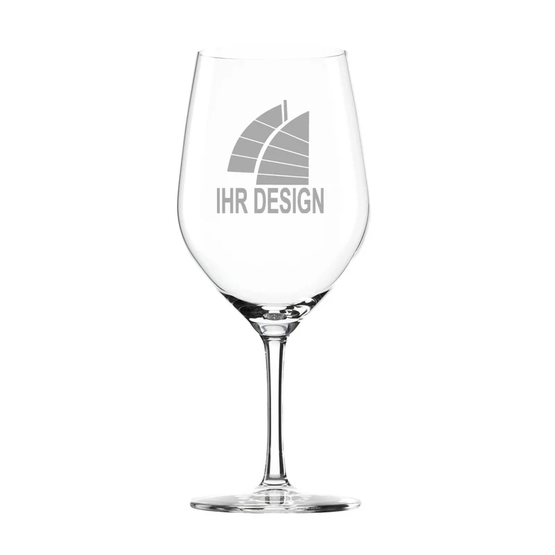Rotweinglas Stölzle Lausitz mit Gravur deines Logos / Designs 450 ml