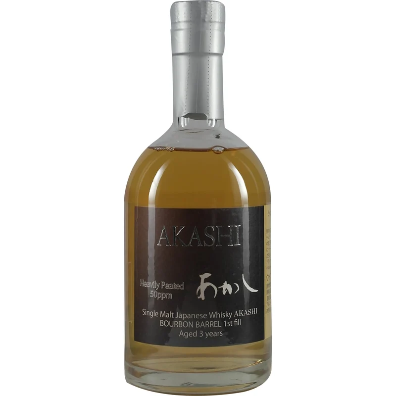 Akashi Single Cask White Oak Bourbon Barrel 3 Years Heavily Peated 50ppm