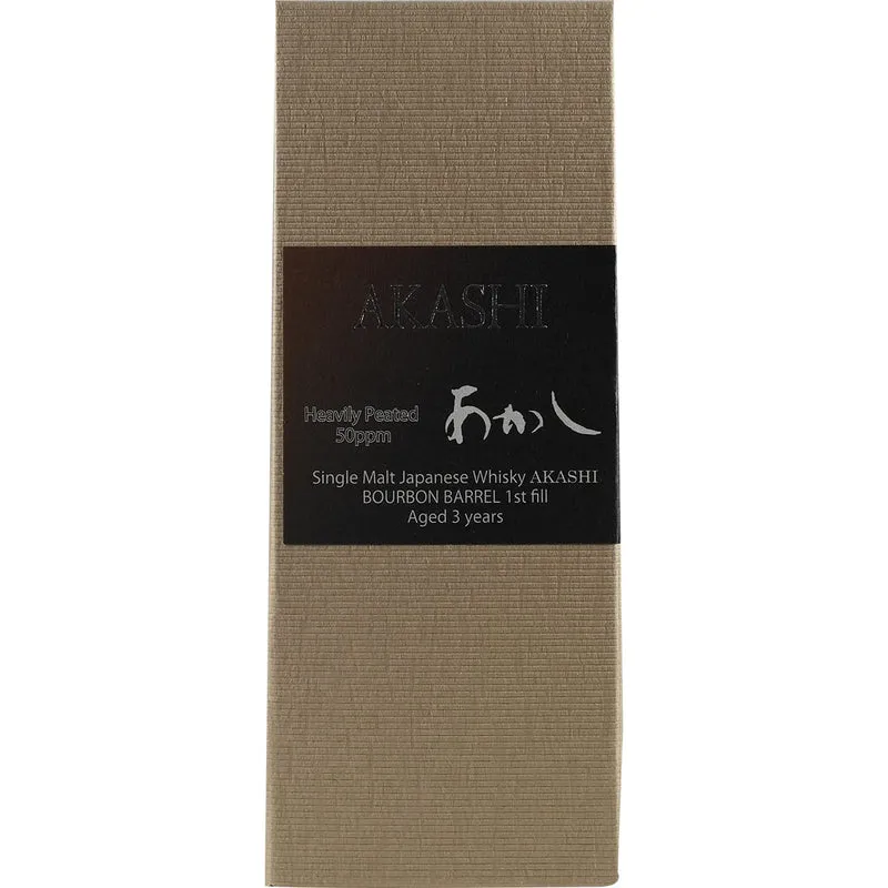 Akashi Single Cask White Oak Bourbon Barrel 3 Years Heavily Peated 50ppm