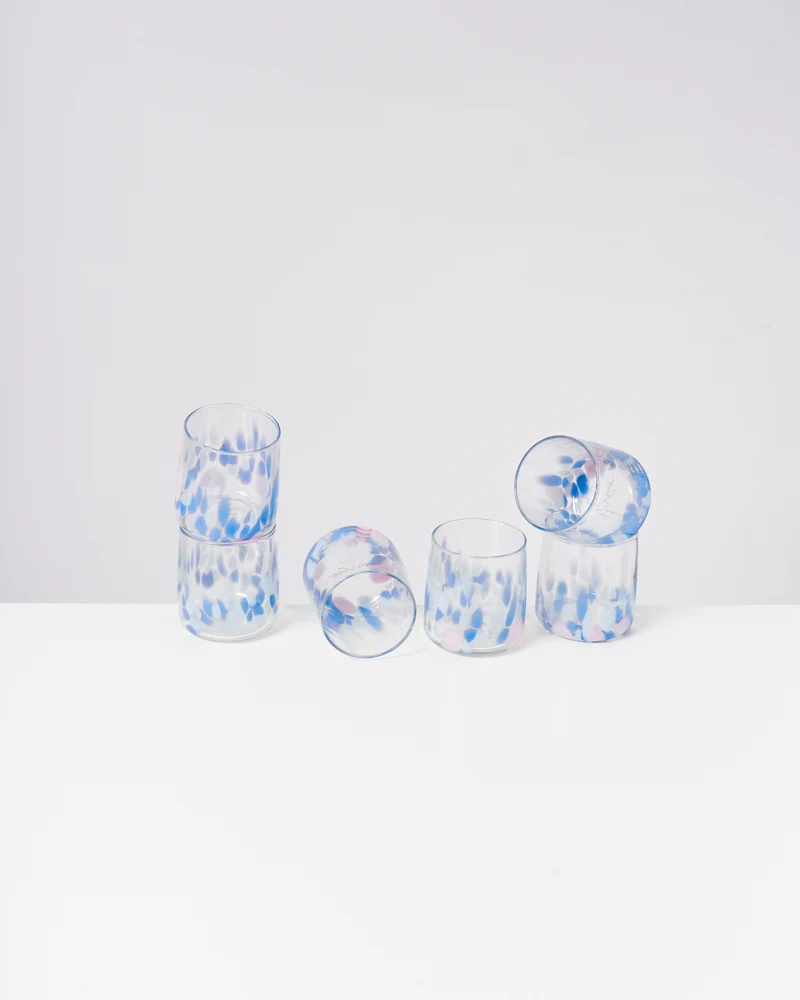 Alegria Glas klein blau rosé 6er-Set
