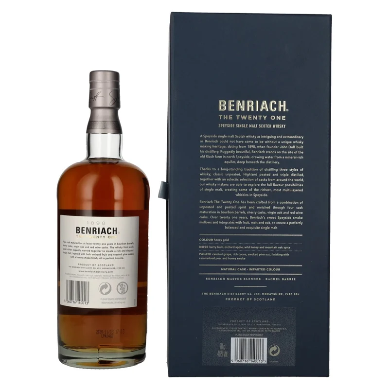 The BenRiach 21 Years Old Four-Cask Maturation 46% Vol. 0,7l in Geschenkbox
