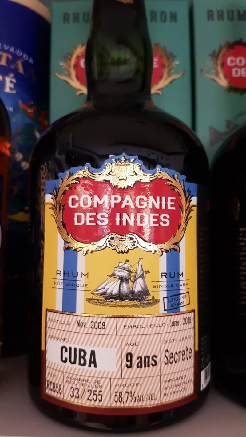 Compagnie des Indes Central america single cask 2009 0,7l 58.7% vol. cdi 9 y Rhum Rum
