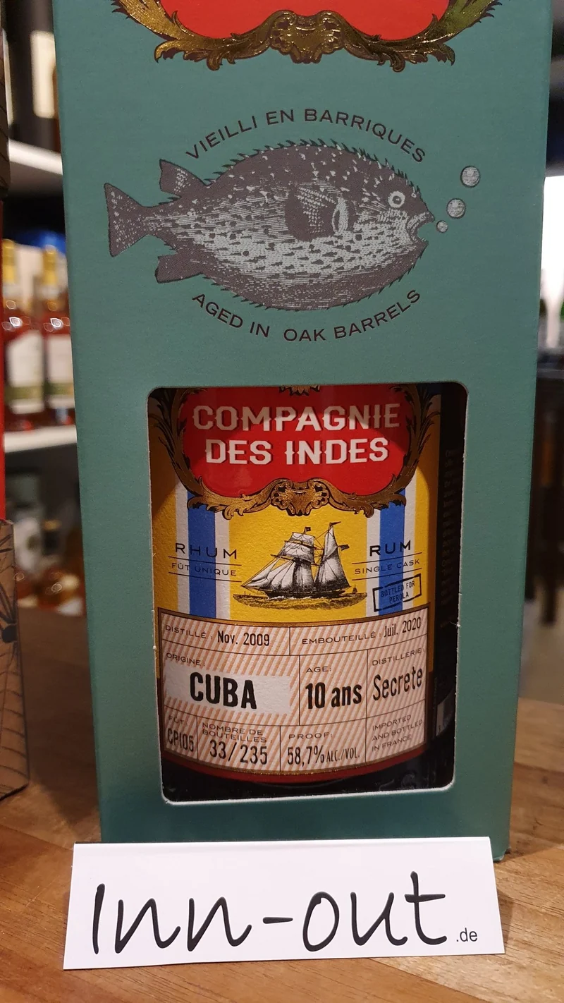 Compagnie des Indes Central america 2009 2020 10 y 0,7l 58.7%vol. cdi Rhum Rum Fassabfüllung Sonderedition limitiert auf ein Fass