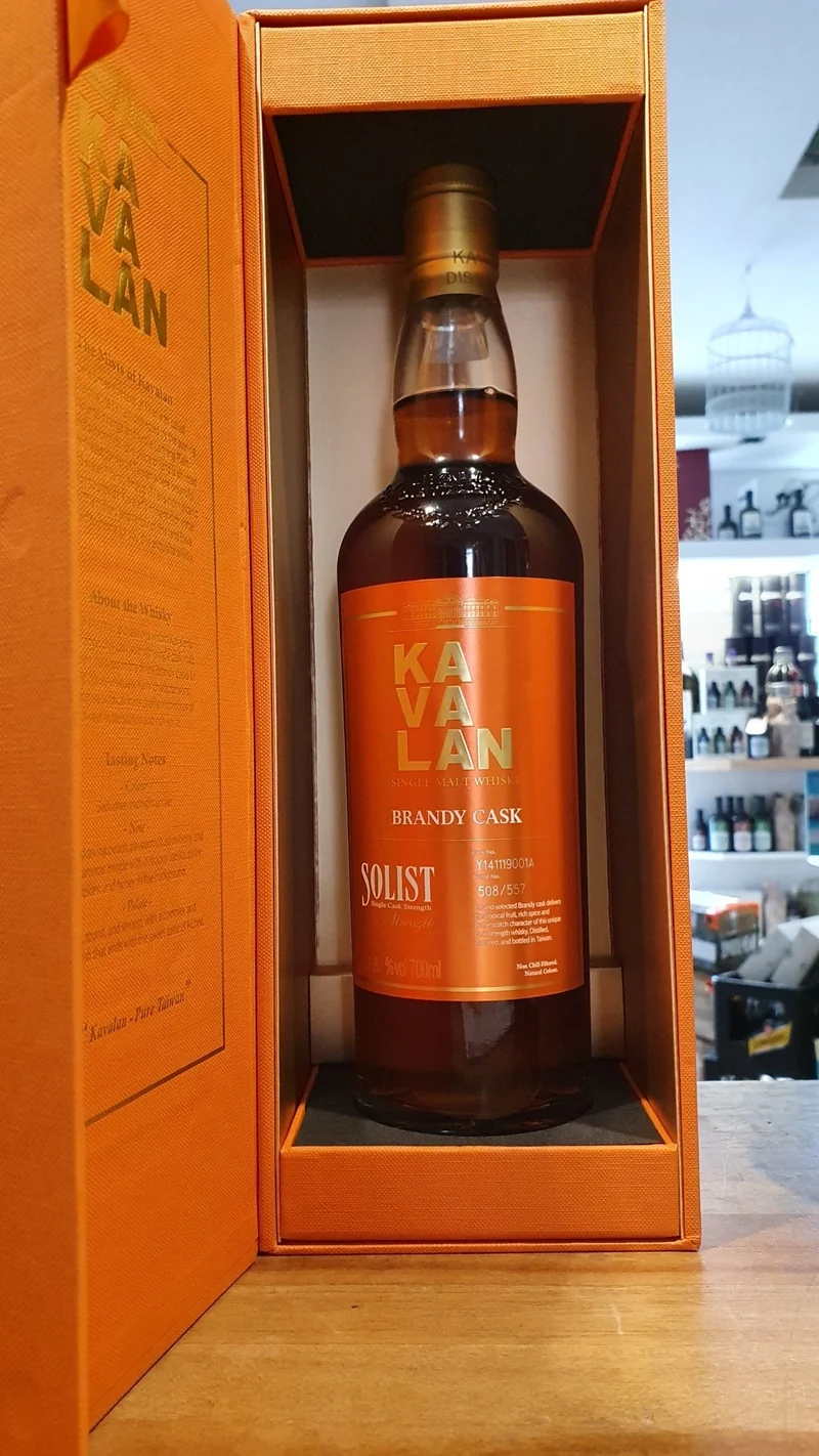 X Kavalan Solist Brandy Cask 2014 0.7l Fl 57,8%vol. Taiwan Whisky #29001A eckig