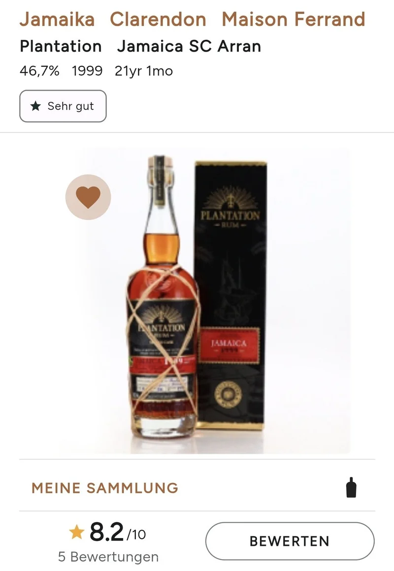 Plantation Jamaica 1999 Clarendon Arran Cask Finish 0,7l 46,7% vol. single cask Rum Planteray