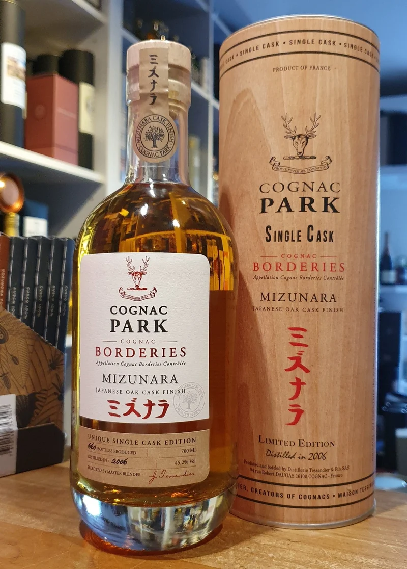 Cognac Park Single cask Ediition 2006 Borderies CS Cognac im Mizunara Fass gelagert 0,7l 45,2% vol.