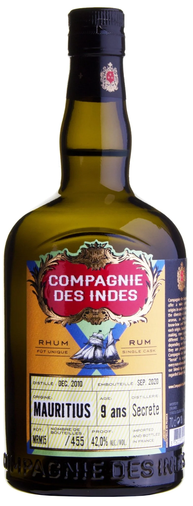 Compagnie des Indes Mauritius Secret Dist. 9 YO 42% vol. 0,7l cdi Rum