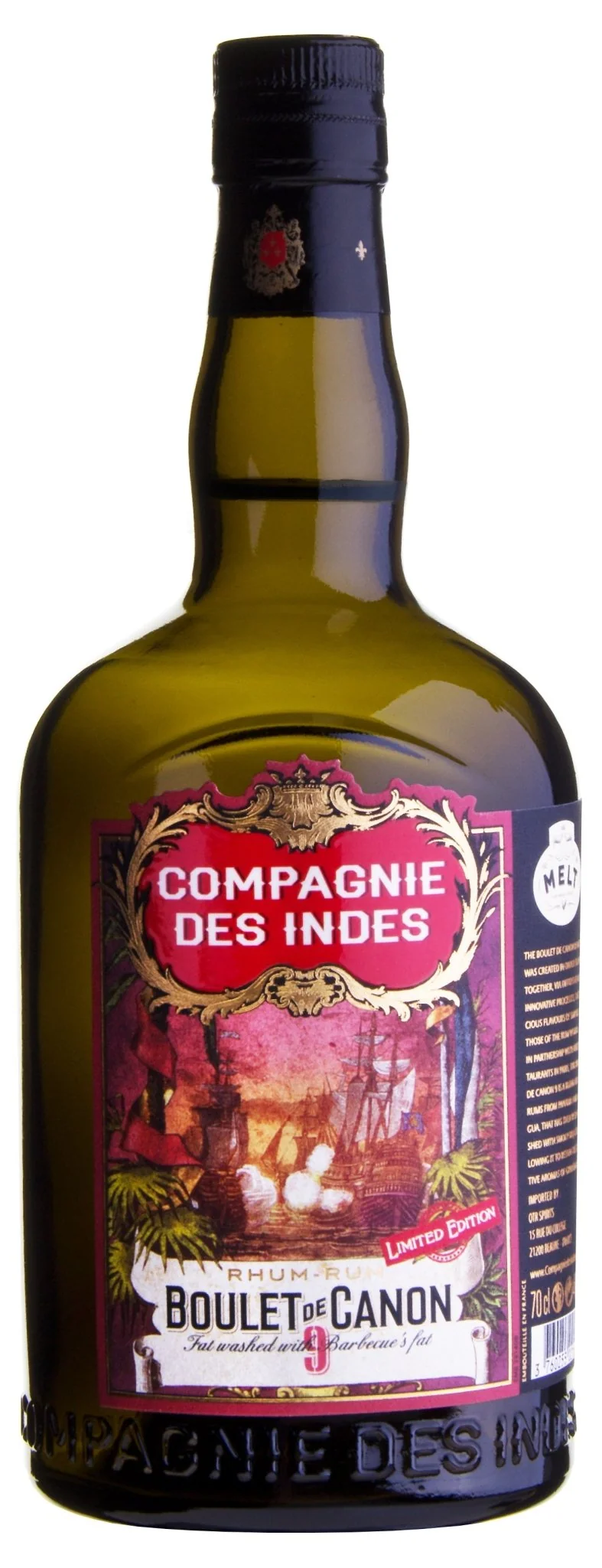X Compagnie des Indes Boulet de Canon No. 9 cdi Rhum Rum0,7l 46% vol. Fassabfüllung Sonderedition limitiert auf ein Fass