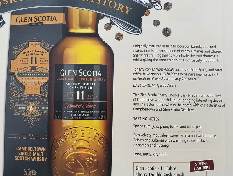 Glen scotia 11 Finish sherry PX Oloroso 0,7l 54,1 %vol.2008 2020