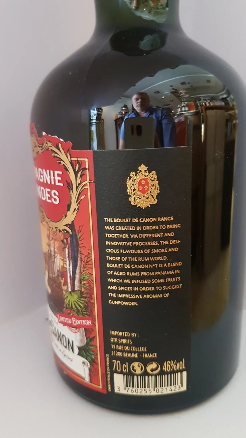 X Compagnie des Indes Boulet de Canon Nr. 7 cdi Rhum Rum 0,7l 46 % vol. Fassabfüllung Sonderedition limitiert auf ein Fass