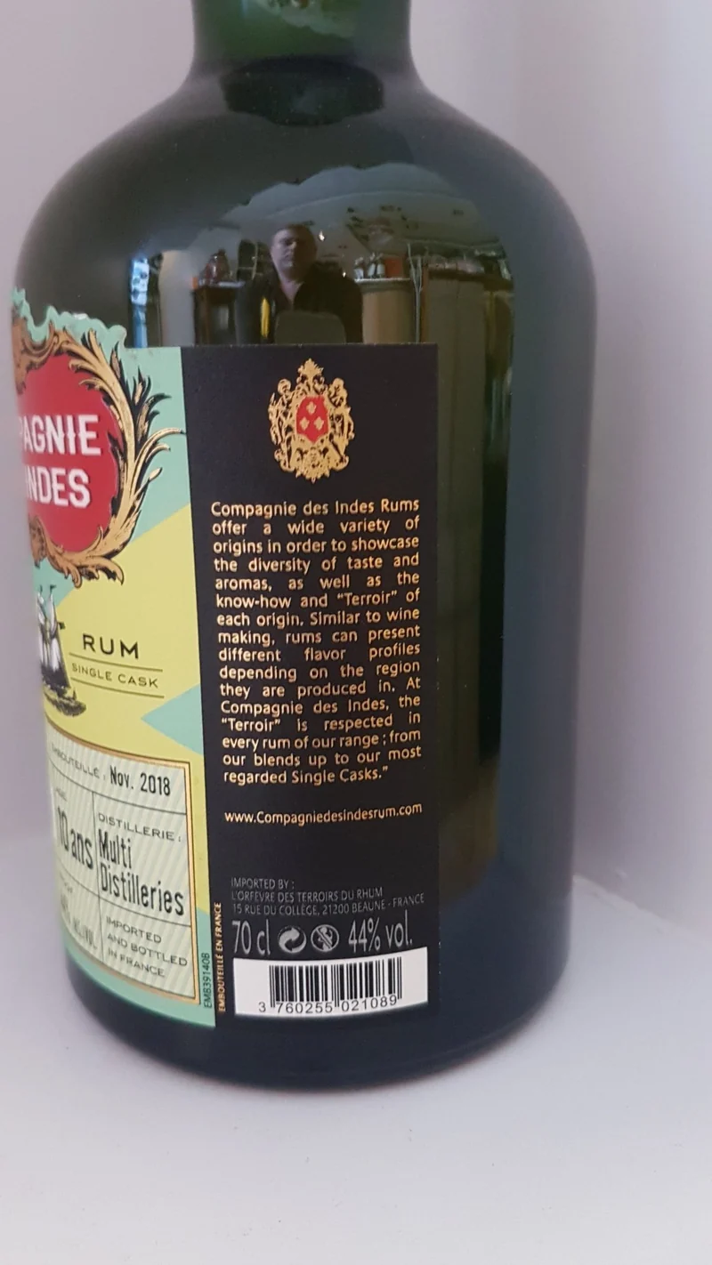 Compagnie des Indes Jamaica 2008 2018 Multidestillers 10 y 0,7l 44 % vol. Rhum Rum Fassabfüllung Sonderedition limitiert auf ein Fass