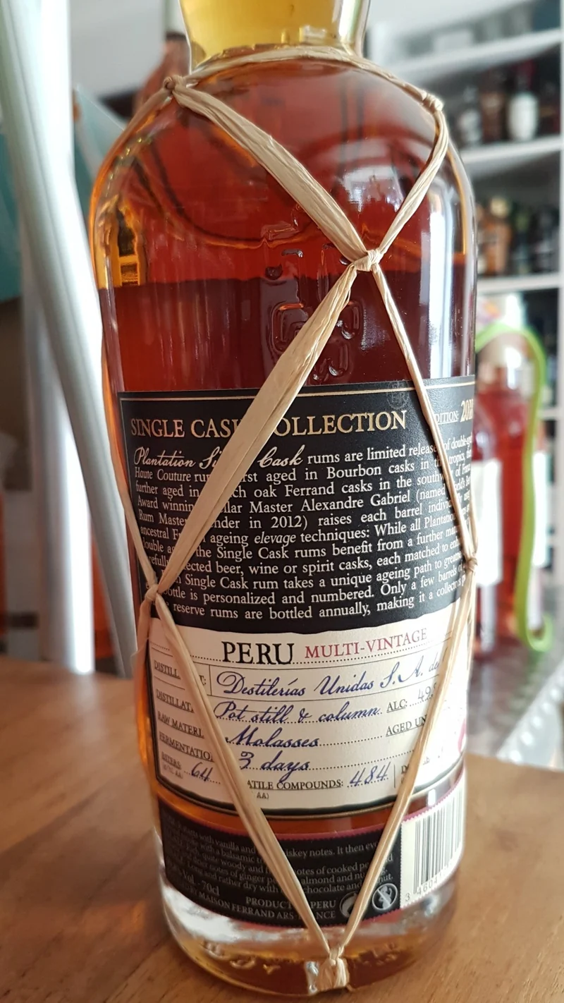 Plantation Peru Multi edition 2004 /06/10 2018 0,7l 49,8% vol. ohne Verpackung Rum Planteray