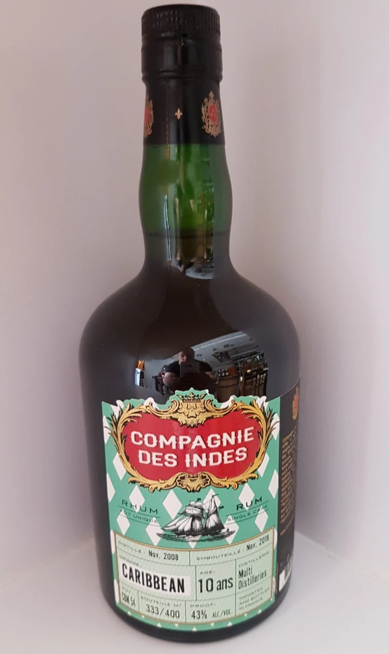 Compagnie des Indes Caribbean 2008 0,7l 43%vol. cdi Rum 10 y