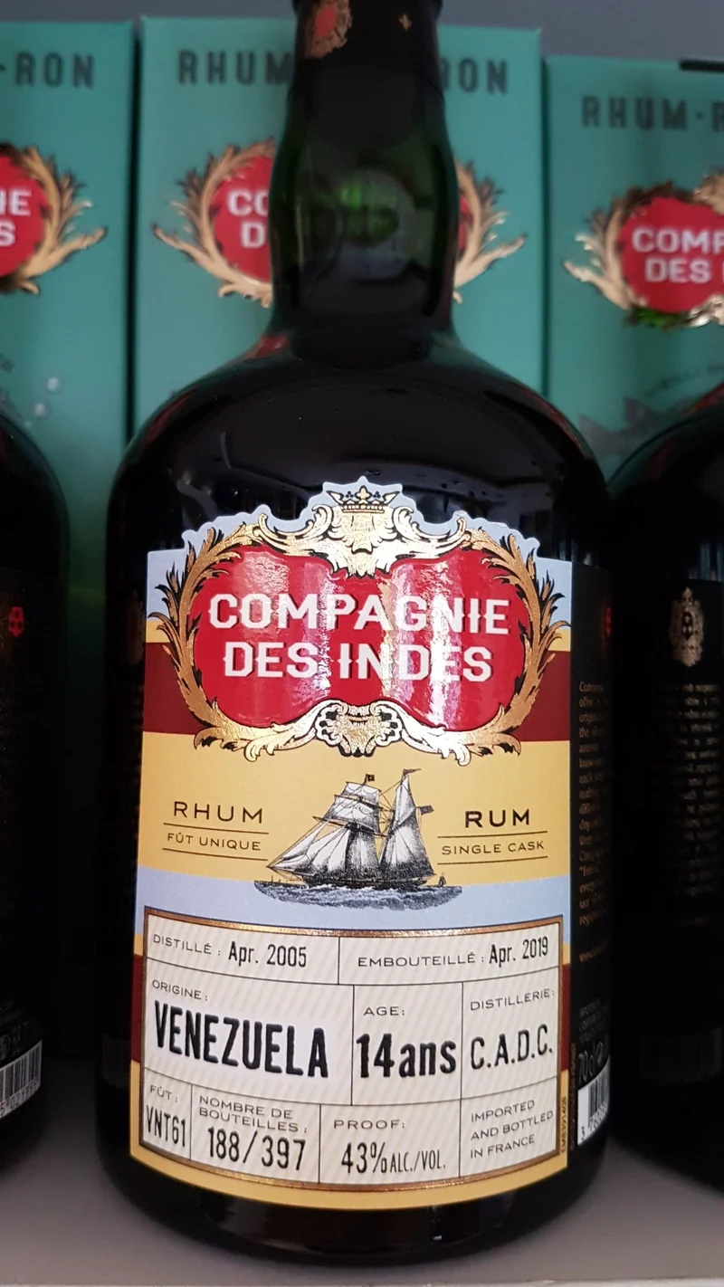 Compagnie des Indes Venezuela 14 0,7l 43% vol. Rhum Rum Fassabfüllung Sonderedition limitiert auf ein Fass