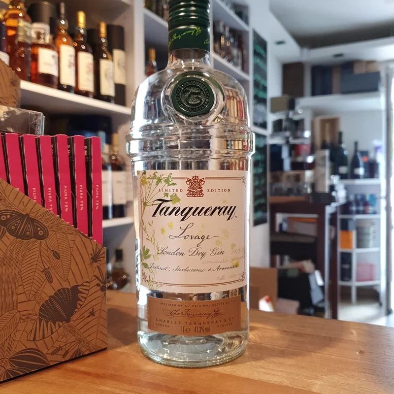 X Tanqueray Gin limitierte Edition Lovage 1,0l Flasche 47.3 % vol. mit Liebstöckel