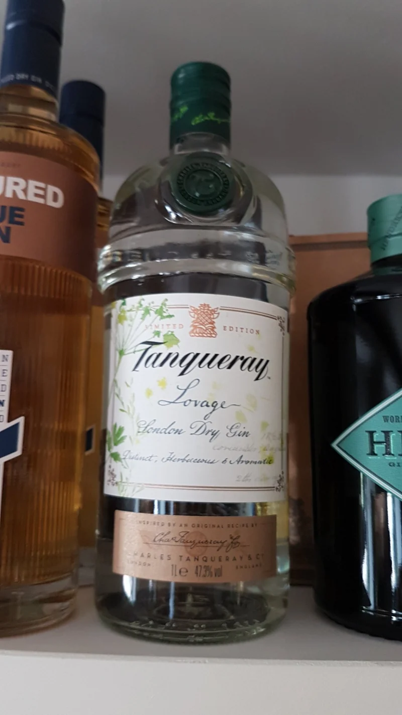 X Tanqueray Gin limitierte Edition Lovage 1,0l Flasche 47.3 % vol. mit Liebstöckel