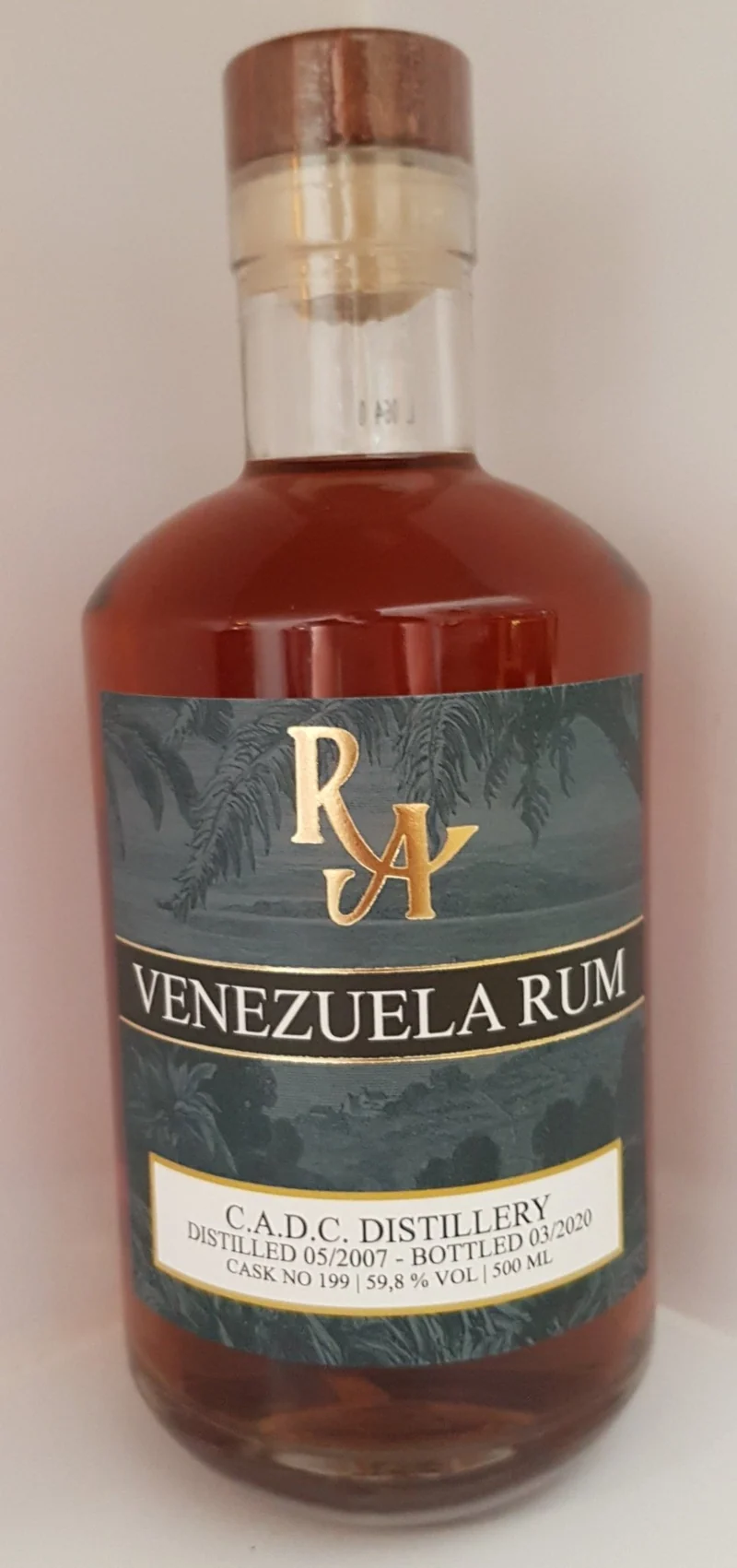 RA Venezuela CADC 2007 12y 0,5l 59.8%vol. Single cask Rum Artesanal