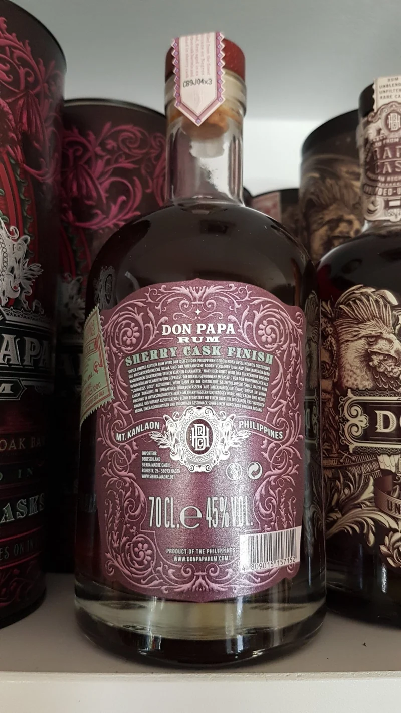 Don Papa Rum sherry cask 0,7l 45% vol. mit Geschenk Dose