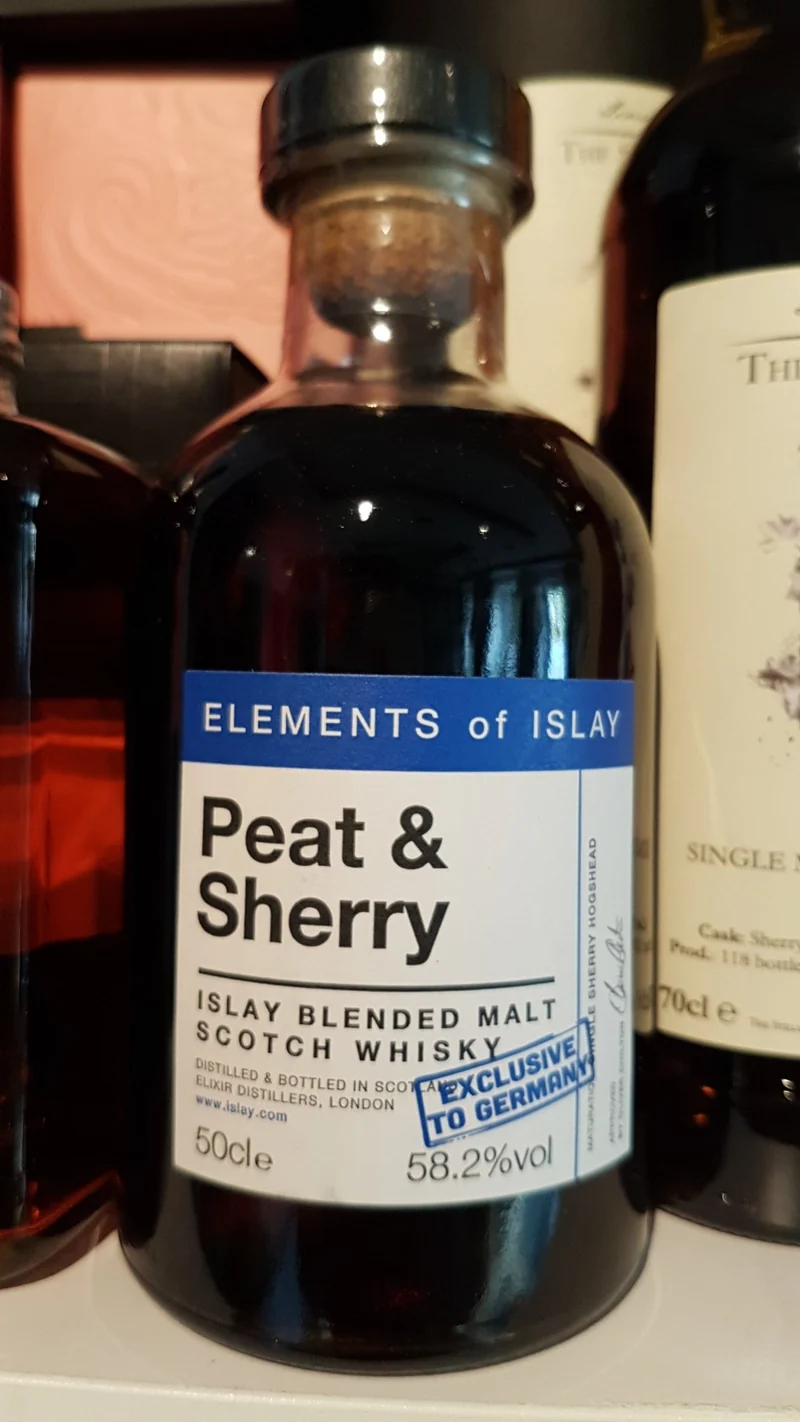 Elements of islay Peat & sherry Islay blend scotch whisky 0,5l 58.2 % vol.