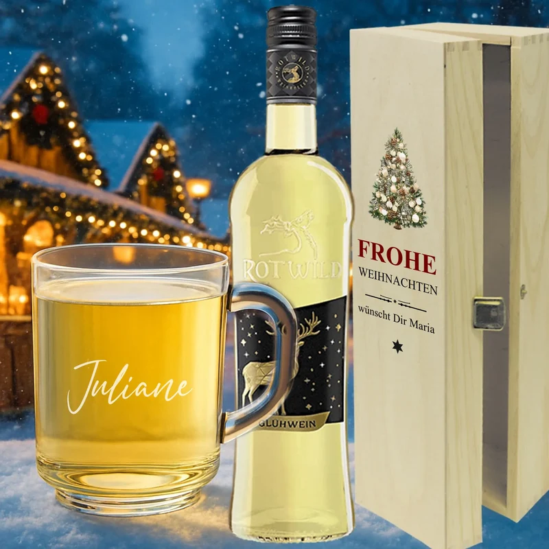 Individuelles Glühwein Geschenkset mit Namen bedruckt