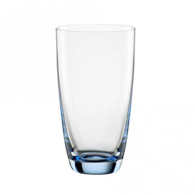 Trinkglas / Saftglas Colori mit Gravur deines Logos / Designs - blau