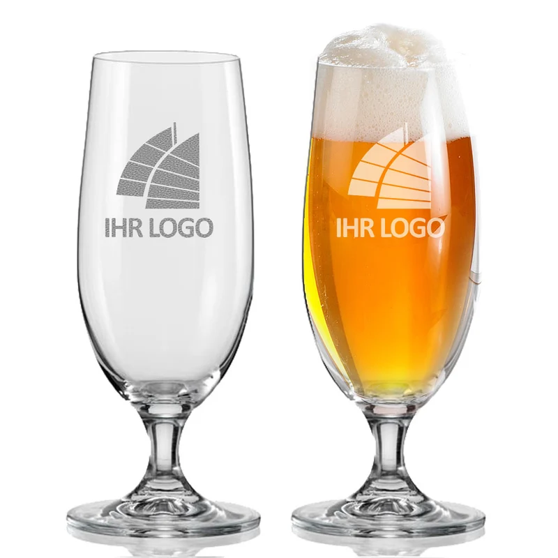 Biertulpe / Pilsglas mit Gravur deines Logos / Designs 0,38l