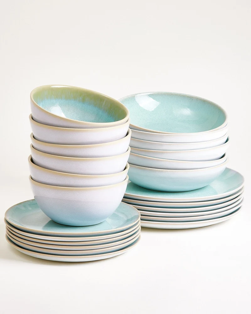 Cordoama Geschirr-Set classic mint 24-teilig
