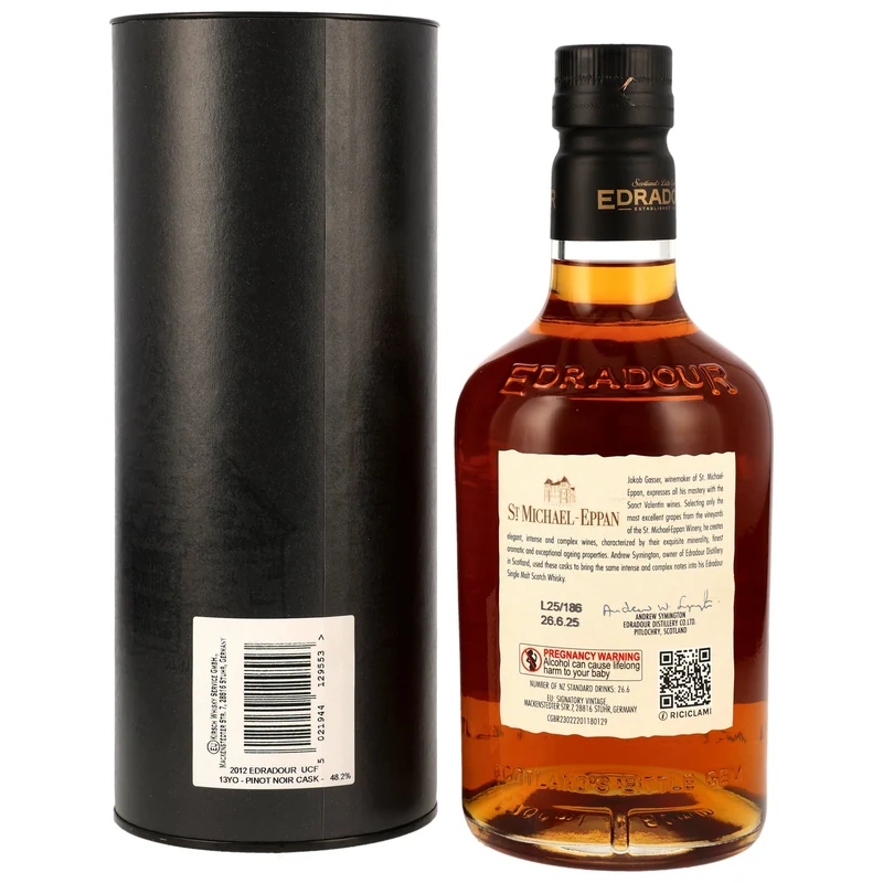 Edradour 13 Jahre 2012/2025 1st Fill Pinot Noir Cask #715 48,2% 0,7l