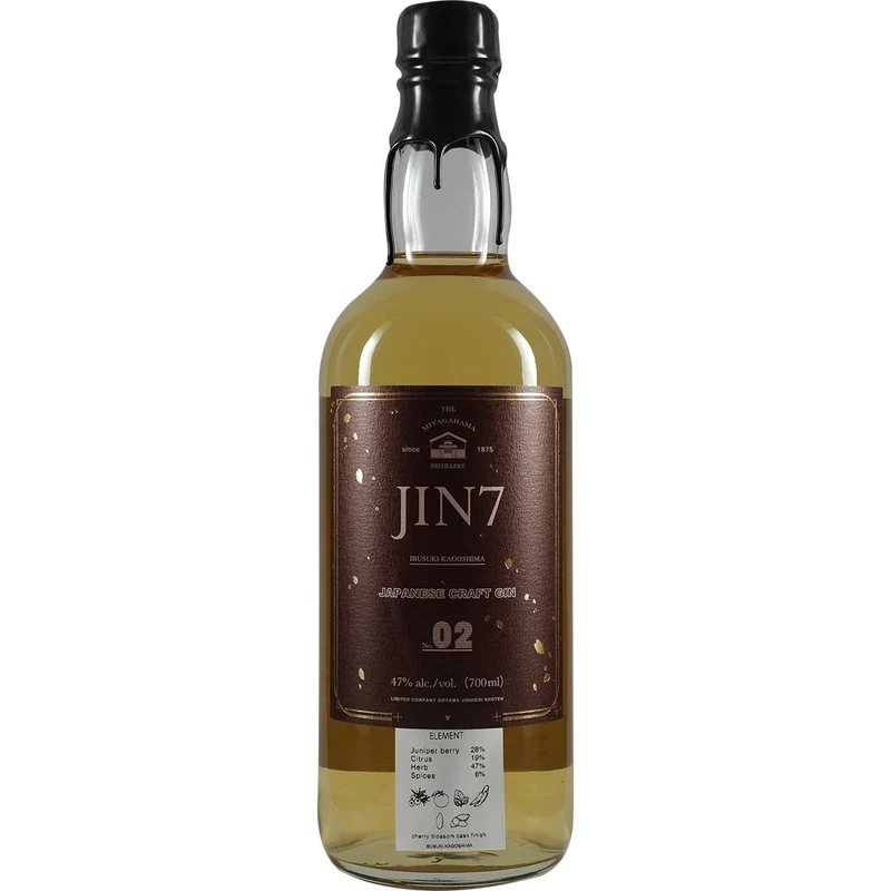 Miyagahama Destillery Jin 7 02 Sakura Cask japanese craft Gin