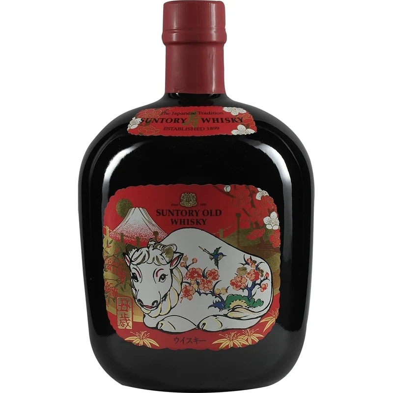 Suntory Old Whisky Zodiac Sternzeichen Flasche Ox Büffel 2021