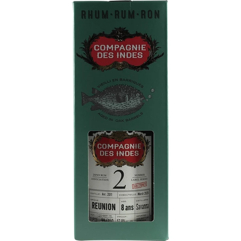 Compagnie des Indes Savanna 8 Years Single Cask for Japan Rum Association Label 2