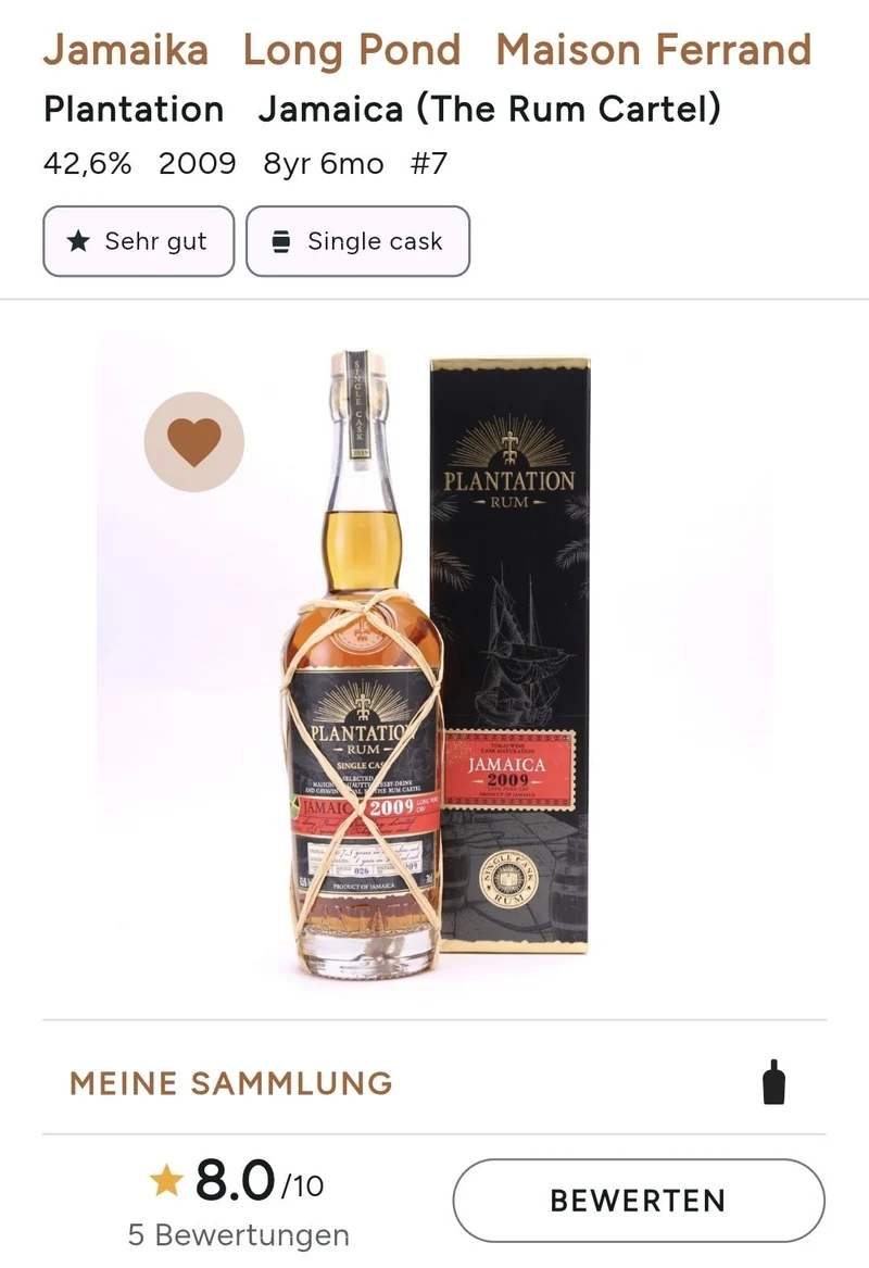 Plantation Jamaica 2009 Long Pond Tokay Wine cask 2019 42,6% 0,7l Rum single cask Planteray