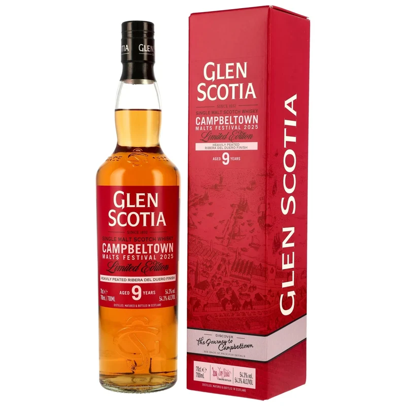 Glen Scotia 9 Jahre Festival Edition 2025 Ribera Del Duero Finish 54,3% vol. 700ml