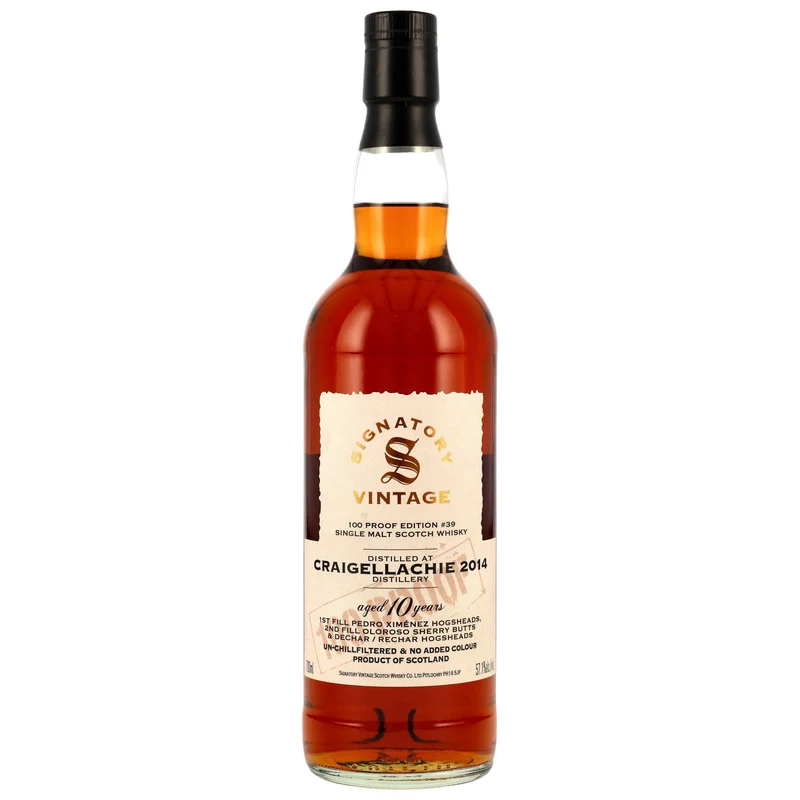 Craigellachie 2014/2025 10 Jahre Signatory 100 PROOF Edition #39 57% vol. 700ml
