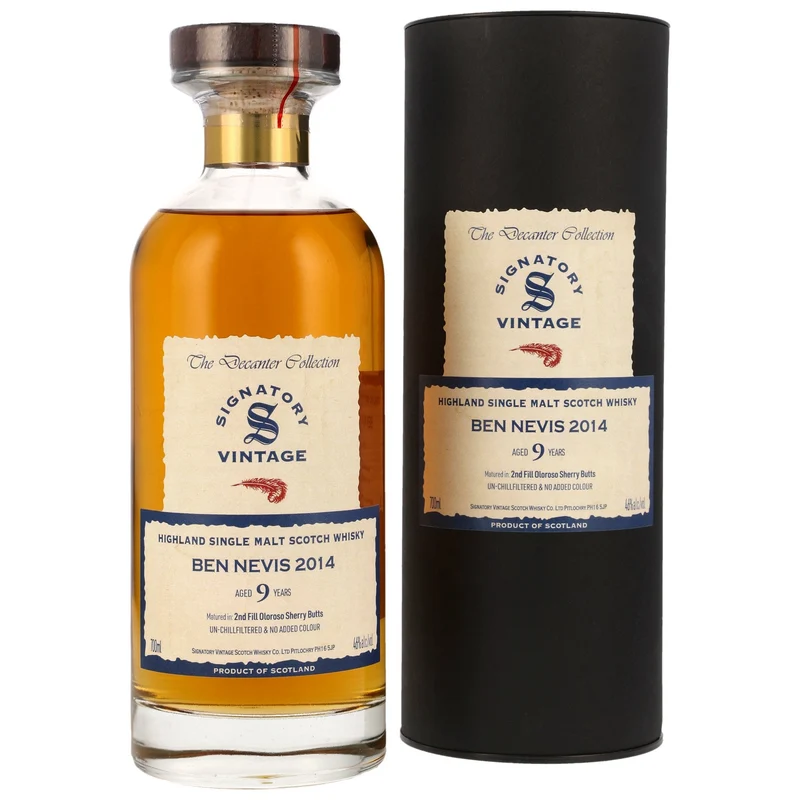 Ben Nevis 2014 SV 9 Jahre Signatory Ibisco Decanter 46% vol. 700ml